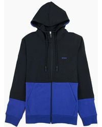 BOSS - Saggy 1 Embroidered Logo Zip Up Sweatshirt 001 - Lyst