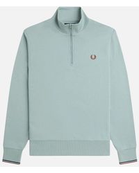 Fred Perry - Half Zip Sweatshirt - Lyst