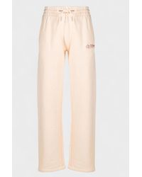Off-White c/o Virgil Abloh - Embroidered Baseball Logo Tapered Sweatpants Nude - Lyst