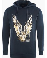 Roberto Cavalli - Golden Eagle Logo Hoodie Cotton - Lyst