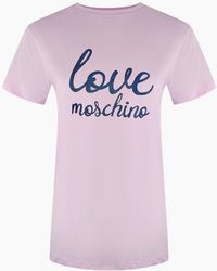 Love Moschino - Cursive Logo T-Shirt - Lyst