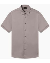 Emporio Armani - Pima Cotton Short Sleeve Shirt - Lyst