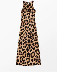 Ro&zo - Leopard-Print Racer Maxi Dress - Lyst