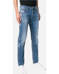 DIESEL - Sleenker 085Ah Denim Jeans Distressed Lyocell Stretch Slim Skinny - Lyst