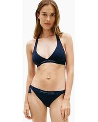 Tommy Hilfiger - Th Original Halterneck Bikini Top, Dark Night - Lyst