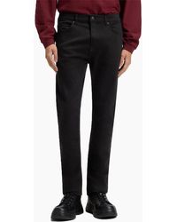 BOSS - Mid Rise Slim Fit Five Pocket Jeans - Lyst