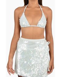 Oceanus - Sienna Luxe Sequin Embroidery Sarong - Lyst