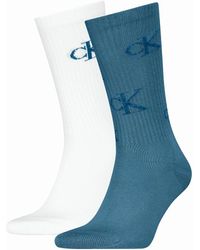 Calvin Klein - 2 Pack Logo Trainer Crew Socks - Lyst