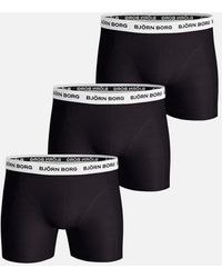 Björn Borg - 3-Pack Cotton Stretch Boxer Trunks - Lyst