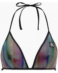 Calvin Klein - Pride Triangle Swim Bikini Top, Gradient - Lyst