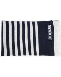 Love Moschino - Stripe Logo Knitted Scarf - Lyst