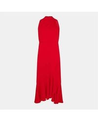 Ted Baker - Woven Halter Neck Midi A-Line Dress - Lyst