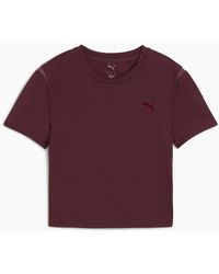 PUMA - Shape Baby Tee Short Sleeve Performance Gym Top - Lyst