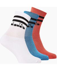 Diadora - Three Stripes Patterned Paura Crew Socks - Lyst