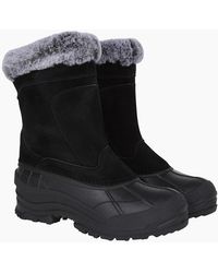 Mountain Warehouse - Ladies Snowdrift Suede Faux Fur Lined Snow Boots - Lyst