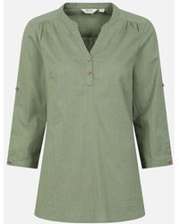 Mountain Warehouse - Ladies Petra Relaxed Fit 3/4 Sleeve Shirt - Lyst