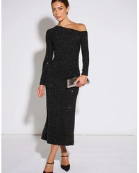 Gini London - Hot Fix Studded Jersey Midi Dress - Lyst