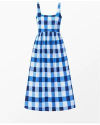 Ro&zo - Petite Raya Check Square Neck Dress - Lyst