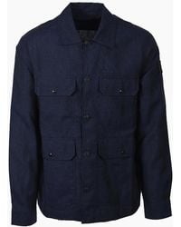 Belstaff - Forge Linen Jacket Dark Ink - Lyst