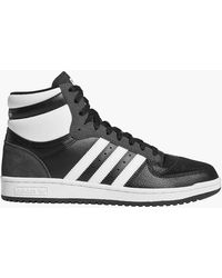 adidas - T Ten Rb Lace Up Canvas Hi Top Sneakers - Lyst