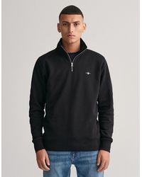 GANT - Regular Fit Shield Logo Half Zip Sweatshirt - Lyst