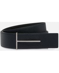 Tom Ford - 38Mm Slim T Reversible Leather Belt - Lyst