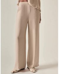 James Lakeland - Relaxed Side Zip Trousers – Oatmeal - Lyst