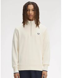 Fred Perry - Half Zip Sweatshirt - Lyst