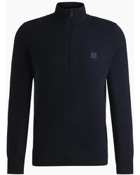 BOSS - Boss Kanobix S Quarter Zip Knitted Sweater - Lyst
