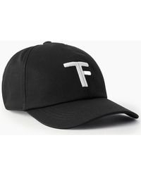 Tom Ford - Canvas + Smooth Leather Cap - Lyst