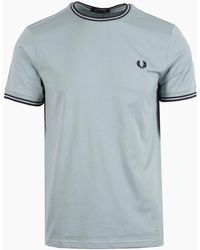 Fred Perry - Twin Tipped T-Shirt Dark Airforce - Lyst