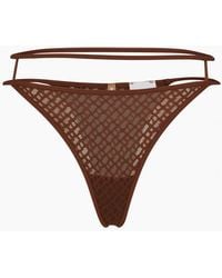 BOSS - Luxe Lace Thong, Rust/Copper - Lyst