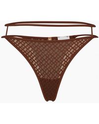 BOSS - Luxe Lace Thong, Rust/Copper - Lyst