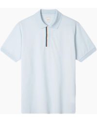 Paul Smith - Signature Stripe Trim Polo Shirt 40 Lt - Lyst
