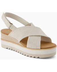 TOMS - Diana Crossover Low Heel Open Toe Sandals - Lyst