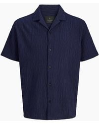 Jack & Jones - Jacquard Short Sleeve Shirt Night Sky - Lyst