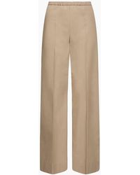 Moncler - Wide-Leg Cotton Pants - Lyst