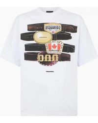 DSquared² - T-Shirt Print Belts - Lyst