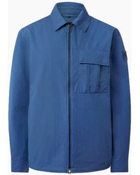 Belstaff - Cargo Overshirt Marine - Lyst