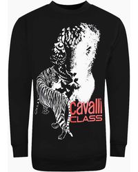 Roberto Cavalli - Cavalli Class Large Tiger Logo Design Sweatshirt - Lyst