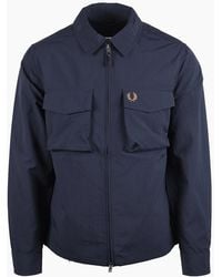 Fred Perry - Half Zip Sweatshirt/ Snow/ Bronze - Lyst