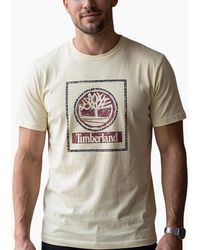 Timberland - T Shirts Tree Print Logo Top - Lyst