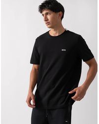 BOSS - Boss Taddy Cotton Piqué T-Shirt With Oxford-Jacquard Back Collar - Lyst