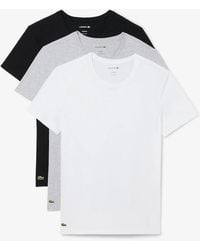 Lacoste - 3-Pack Plain T-Shirts - Lyst