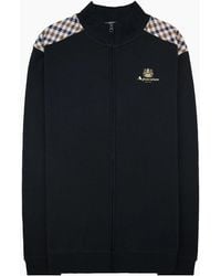 Aquascutum - Cc Shoulder Fz Fleece Funnel Neck 16 - Lyst