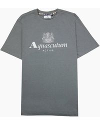 Aquascutum - Active Big Logo T Shirt Charcoal - Lyst