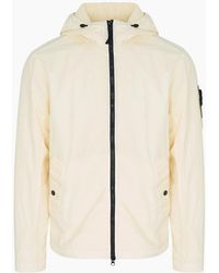 Stone Island - Hooded 4100001 Crinkle Reps Ny Jacket Ivory - Lyst