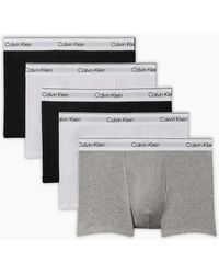 Calvin Klein - 5-Pack Icon Cotton Stretch 'Relaxed Dart' Boxer Trunks - Lyst