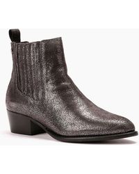 Osprey - London The Janey Leather Gunmetal Ankle Boots - Lyst