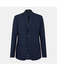 Ted Baker - Rust Plaid Flap Pocket Suit Jacket - Lyst